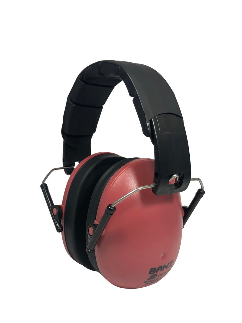 BANZ Kids Hearing Protection Earmuffs Maroon 210