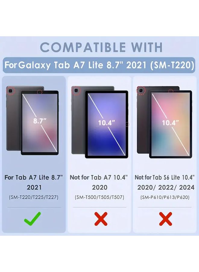 2 Pack Screen Protector For Samsung Galaxy Tab A7 Lite 8.7 T220 T225 Tempered Glass Anti Bubble Full Coverage - Image 3