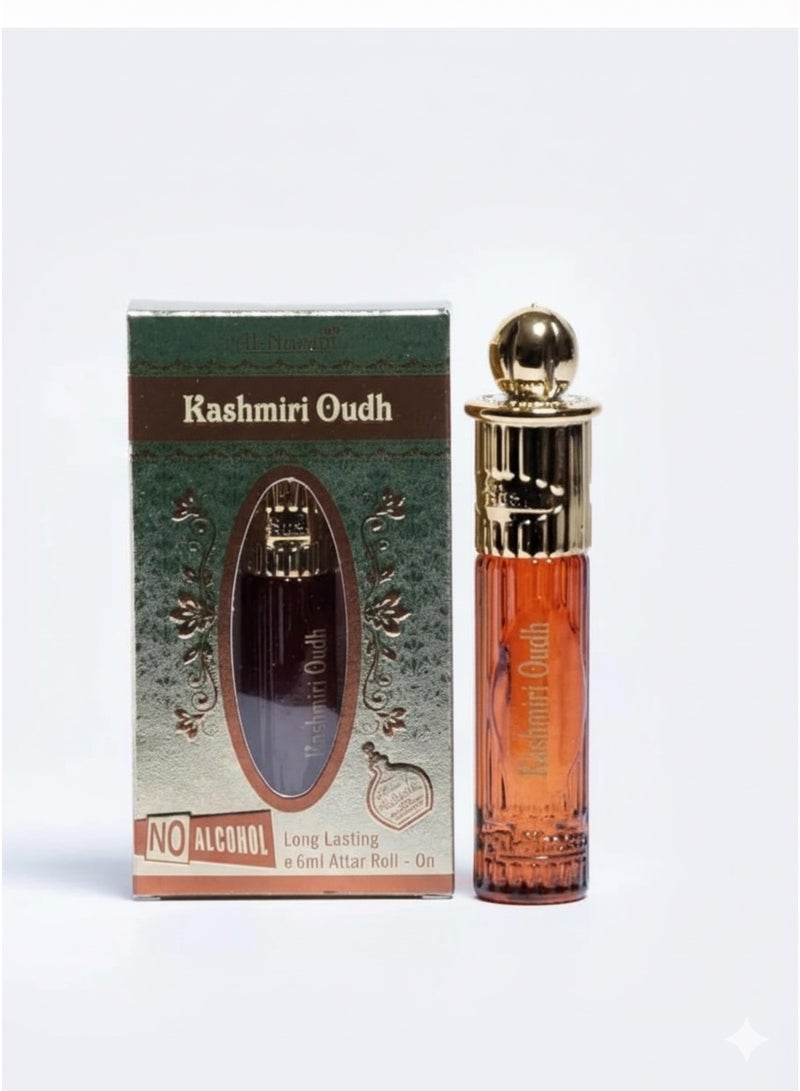 Al Nuaim Silver Series Kashmiri Oudh Attar for Men – 6ml | Alcohol-Free Concentrated Perfume Oil | Long-Lasting Arabian Oudh Fragrance | Premium Oriental Scent - Image 4