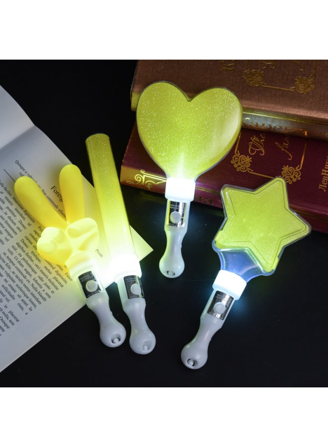 Glow Stick Concert Glow Stick Five-pointed Star Love Stick Star Bar Cheer Flash Props Should Aid Stick Wholesale-Color:Luminous Short Bar-Blue