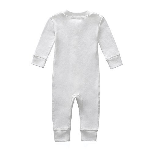 Owlivia Organic Cotton Baby Boy Girl Zip up Sleep N Play, Footless, Long Sleeve(6-12 Months, Ivory White) - Image 2