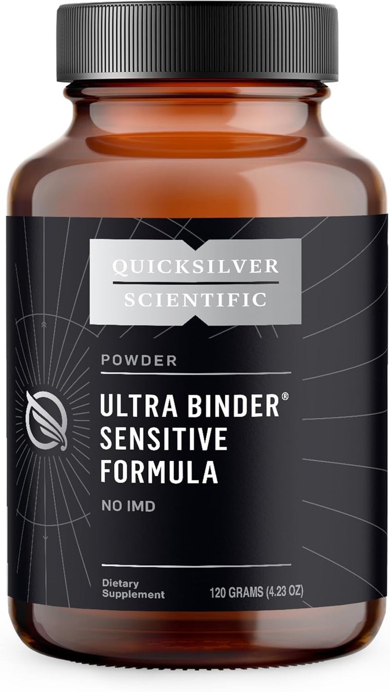 Quicksilver Scientific كويك سيلفر ساينتيفيك ألترا بايندر صيغة حساسة مكمل صحة الأمعاء مع الفحم النشط وطين البنتونيت مسحوق دعم التنظيف 120 جرام - Image 1