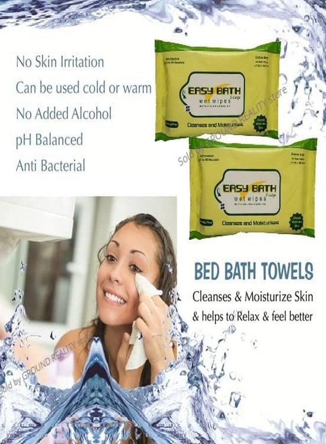 JOMED Easy Bath Wet Wipes | Soft Bed Bath Wipes | 10 XLarge Wipes/Pack (32 x 32 cm) - 7 PKT - Image 4