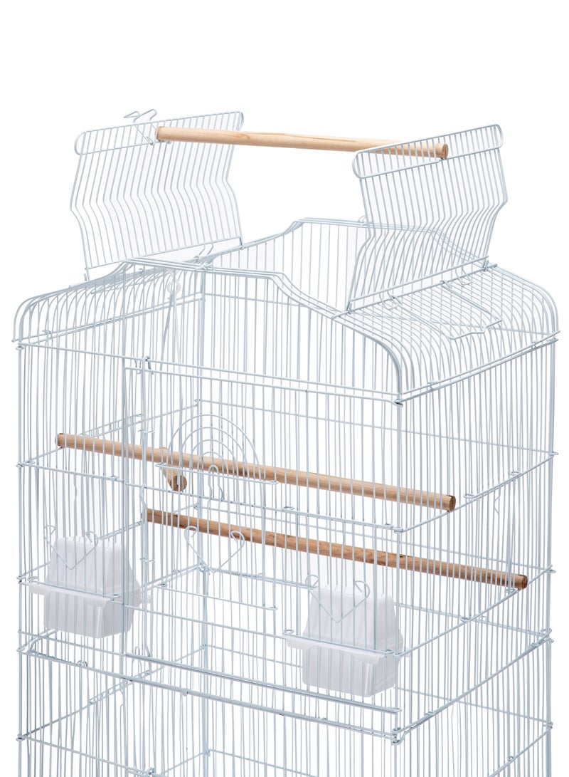 Egardenkart Egardenkart® Open Play Top Bird cage with Rolling Stand for Cockatiel Sun Conure Parakeet (Black)  - Image 4