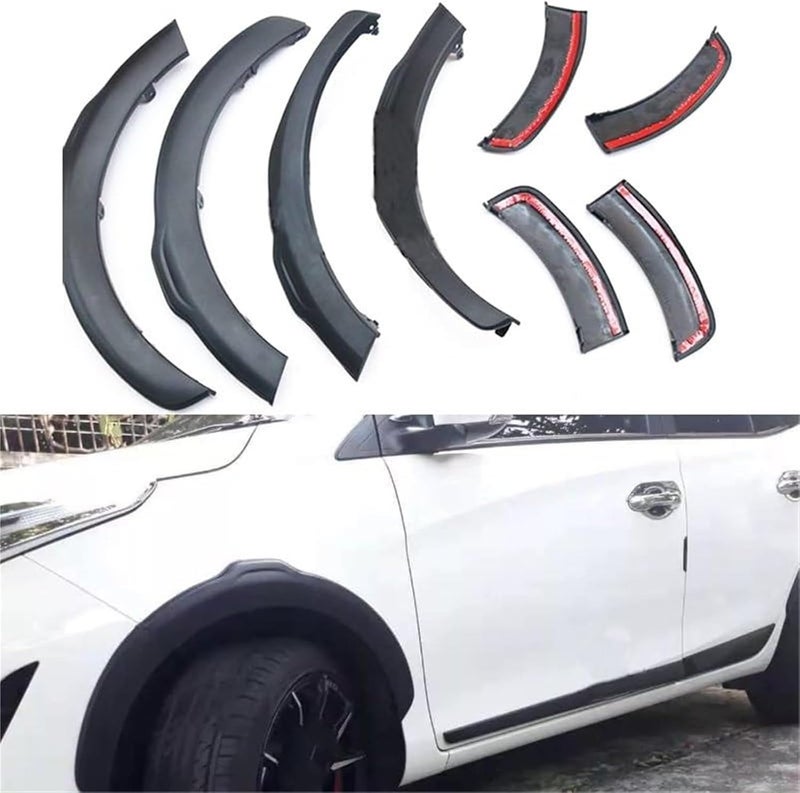 Wivplex Black Fender Flare Wheel Arch Covers for Toyota Yaris 2018 - Image 5