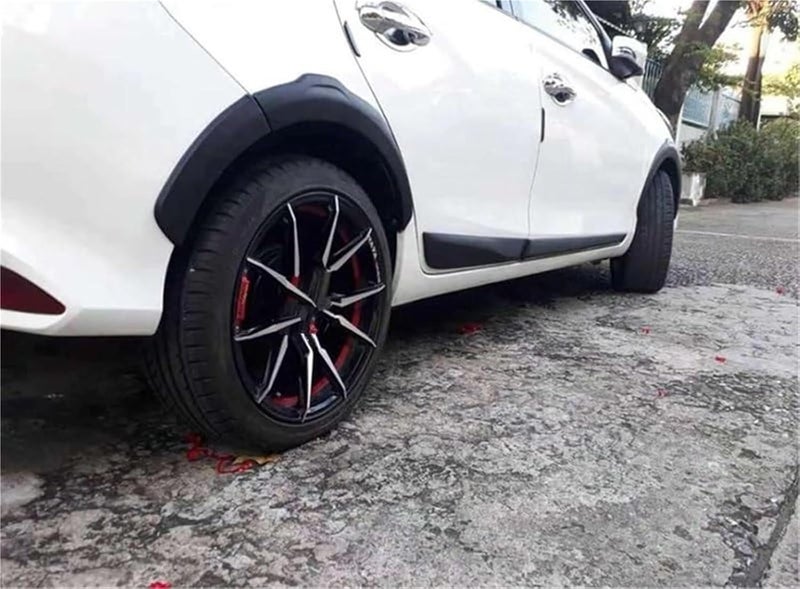 Wivplex Black Fender Flare Wheel Arch Covers for Toyota Yaris 2018 - Image 4