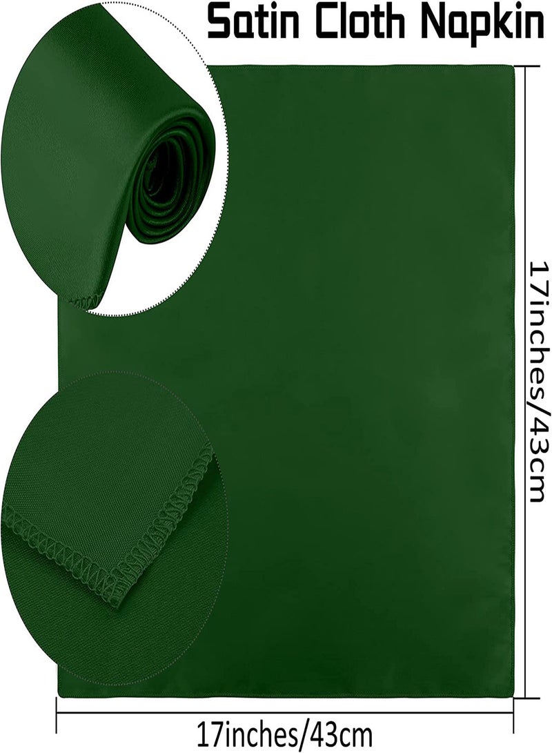 Elegant Satin Dinner Napkins 10 Pieces 17x17 Soft Silk Elegant Fabric Washable for Wedding Dining Party - Image 3