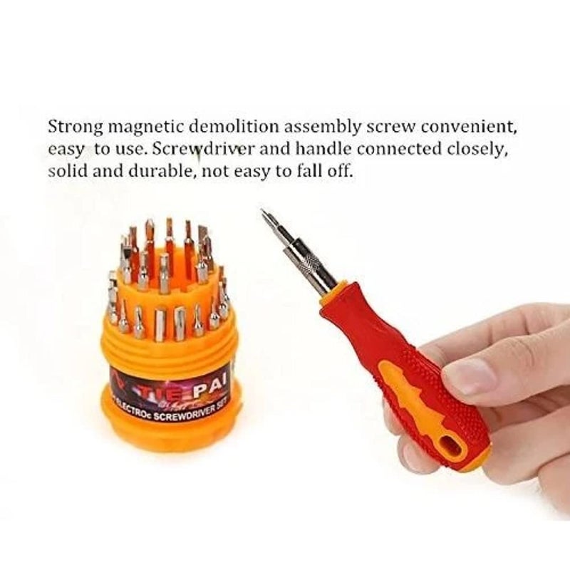 sulfar Screwdriver Set, Steel 31 in 1 with 30 Screwdriver Bits, Professional Magnetic Driver Set, for PC/Household/Furniture/Tablet/Game Console/Electronic Devices - Image 2
