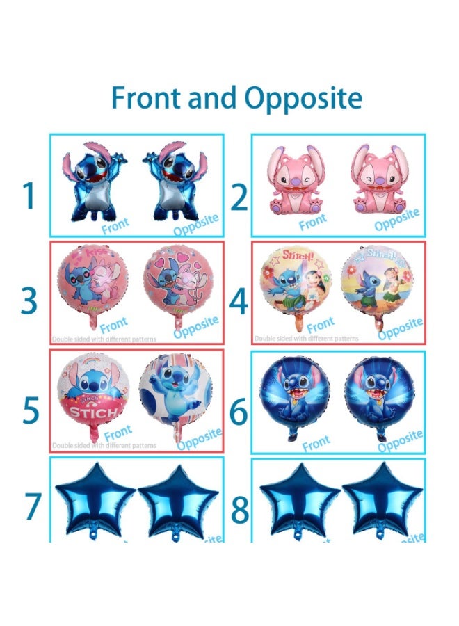 ستيتش مجموعة تزيين البالونات المصنوعة من فيلم الألومنيوم على شكل غرزة مكونة من 8 قطع - Image 2