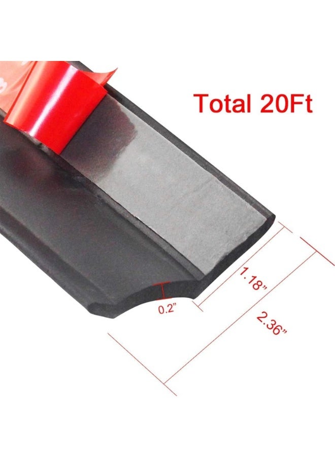 Universal Garage Door Seal,Garage Door Rubber Seal Replacement,Rolling Door Bottom Seal,Garage Door Weatherstrip(25 * 35) - Image 2