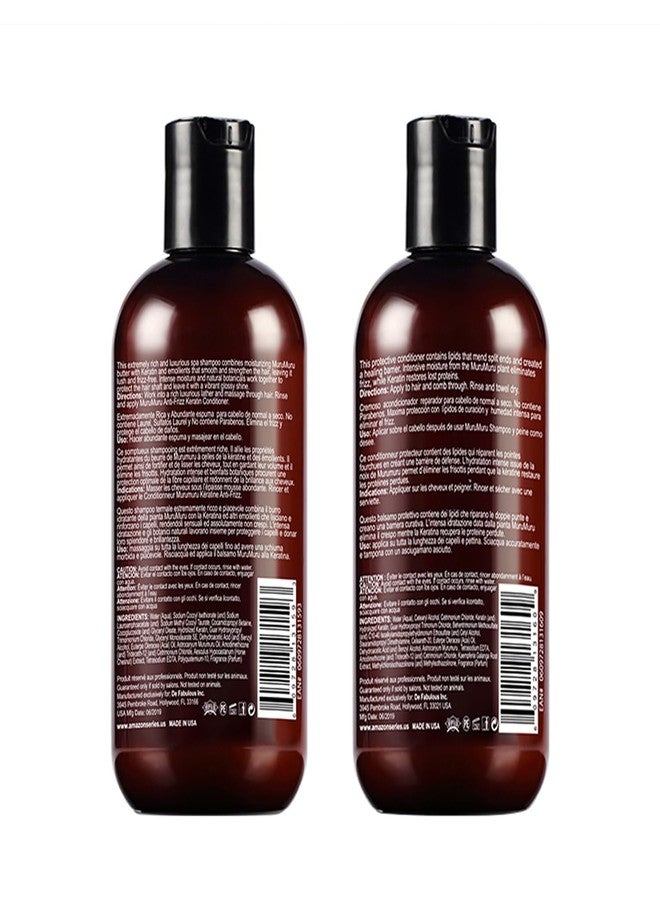 De Fabulous Amazon Series Murumuru Anti-Frizz Keratin Shampoo & Conditioner-250ml Combo | Sulphate Free | All Hair Types - Image 3