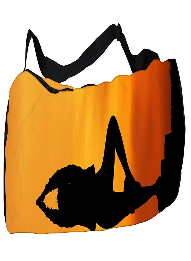orgner New Poly Canvas Yoga Mat Bag / Cover. Easy Fit up to 4 mm thick yoga Mat. Print Design : Evening Sun Set Yog Mudra - Image 2