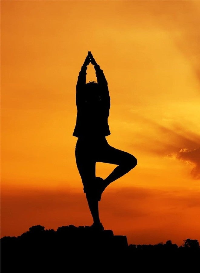 orgner New Poly Canvas Yoga Mat Bag / Cover. Easy Fit up to 4 mm thick yoga Mat. Print Design : Evening Sun Set Yog Mudra - Image 3
