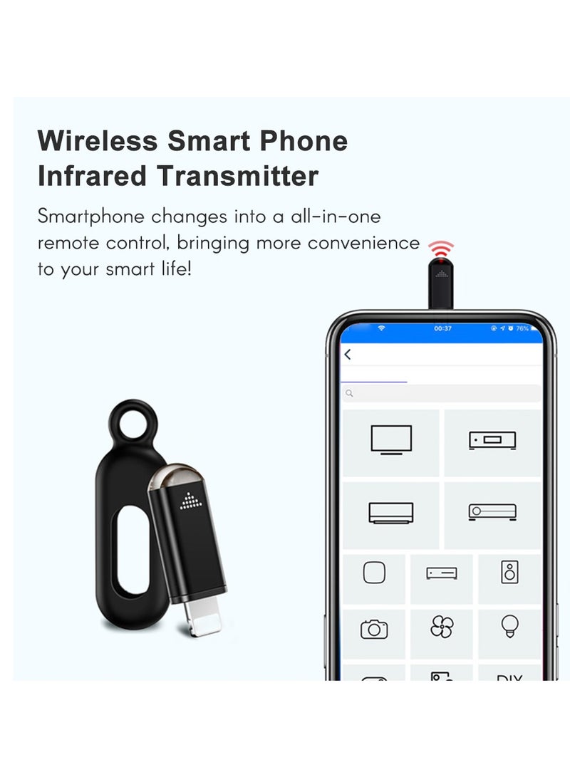 AROAQ Wireless Smart Phone Infrared Transmitter, Mini Remote Controller with Connector Replacement for Android Smartphone TV Air Conditioner Fan Camera Silver - Image 2