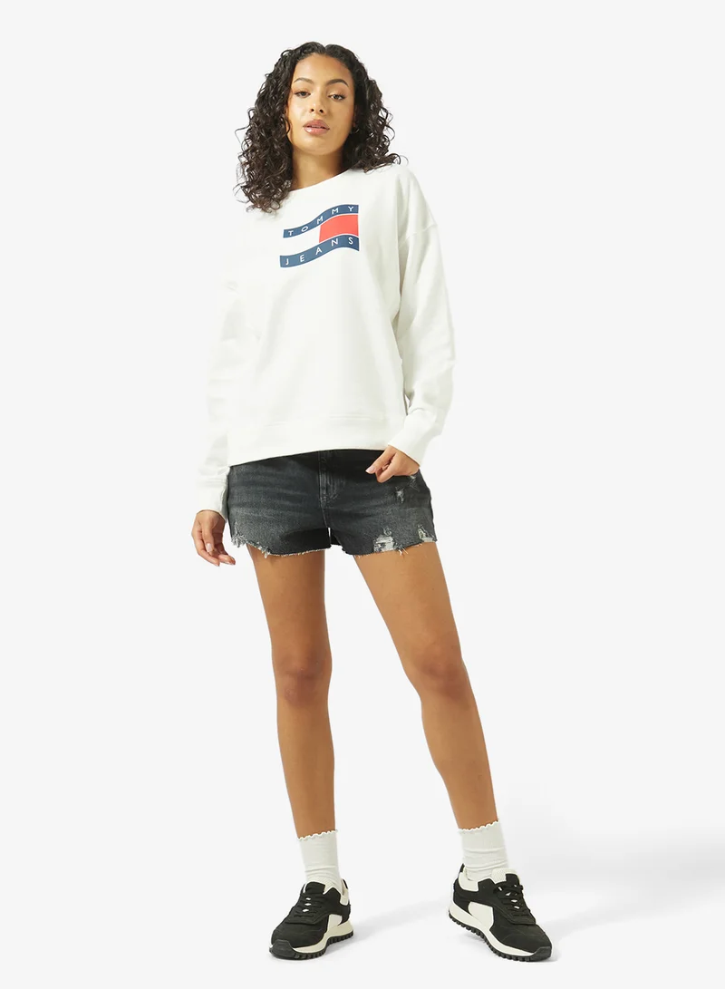 TOMMY JEANS  Logo Crew Neck Sweatshirt for Women | Best Price UAE