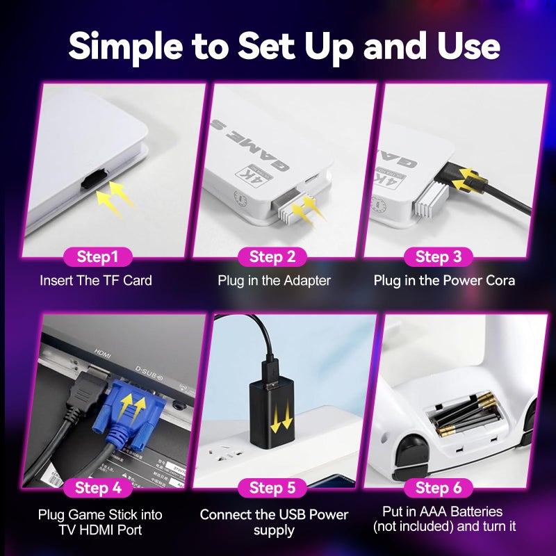 YunLone 2025 Upgraded Retro Gaming Console, 4K HDMI Video Game Consoles with 40,000+ Games & 23 Emulators, Plug and Play Video Gaming Stick (128G) - Image 3