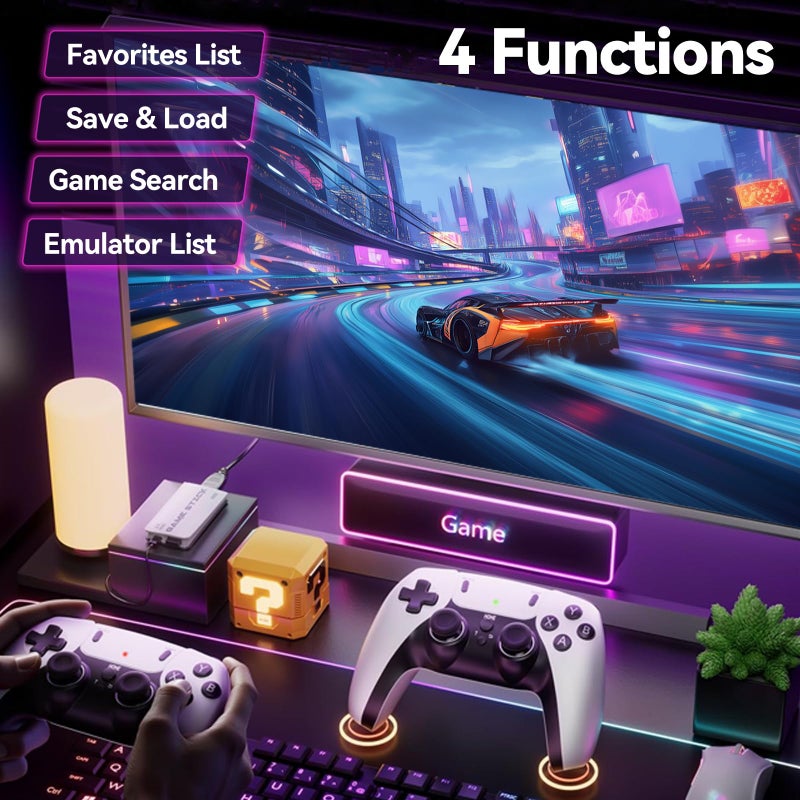 YunLone 2025 Upgraded Retro Gaming Console, 4K HDMI Video Game Consoles with 40,000+ Games & 23 Emulators, Plug and Play Video Gaming Stick (128G) - Image 5
