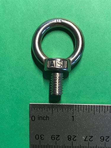 US STAINLESS 4 Pieces Stainless Steel 316 5/16" Lifting Eye Bolt 5/16" UNC Marine Grade Pitch of 18 - Image 3