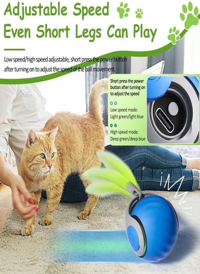 SORNEICDR Interactive Cat Toys for Indoor Cats, Smart Interactive Cat Toy Ball with Tail Automatic Kitten Toys for Bored Indoor Adult Cats Two Speed Adjustment (Orange) - Image 4
