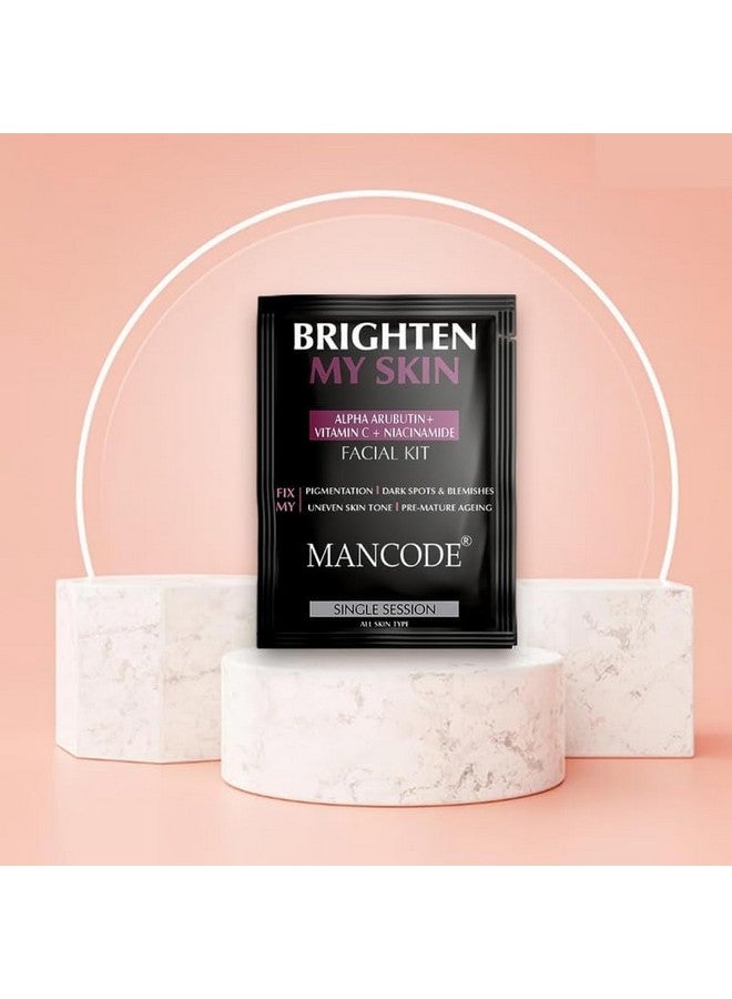 MAN CODE Mancode Brighten My Skin Facial Kit For Men - 2 X 58 G (Pack Of 2) | Salon-Like Glowing Skin In 6 Easy Steps | Improves Skin Texture | Instant Glow | Suitable For All Skin Types  - Image 1