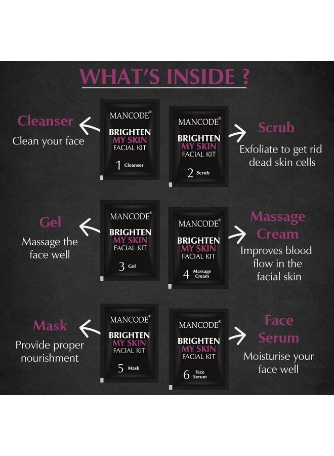 MAN CODE Mancode Brighten My Skin Facial Kit For Men - 2 X 58 G (Pack Of 2) | Salon-Like Glowing Skin In 6 Easy Steps | Improves Skin Texture | Instant Glow | Suitable For All Skin Types  - Image 2
