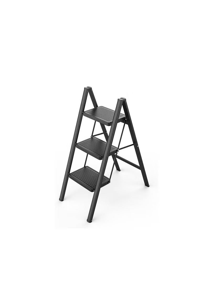 3-Step Folding Ladder – Sturdy and Lightweight Design, Easy to Store and Carry, Ideal for Home and Office Use, Safe Access to High Areas with Anti-Slip Steps for Stability and Safety - Image 1