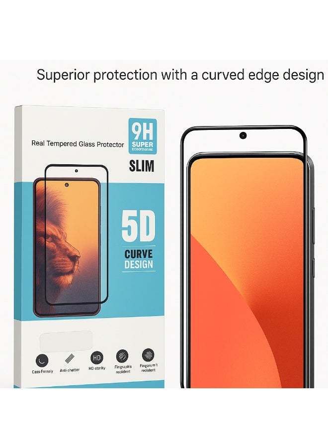 Screen Protector for Samsung Galaxy A56 / S24 FE – 5D Full‑Glue Tempered Glass, 9H Hardness, Black Edge, Anti‑Scratch, Case‑Friendly, Oleophobic Coating, HD Clarity - Image 1