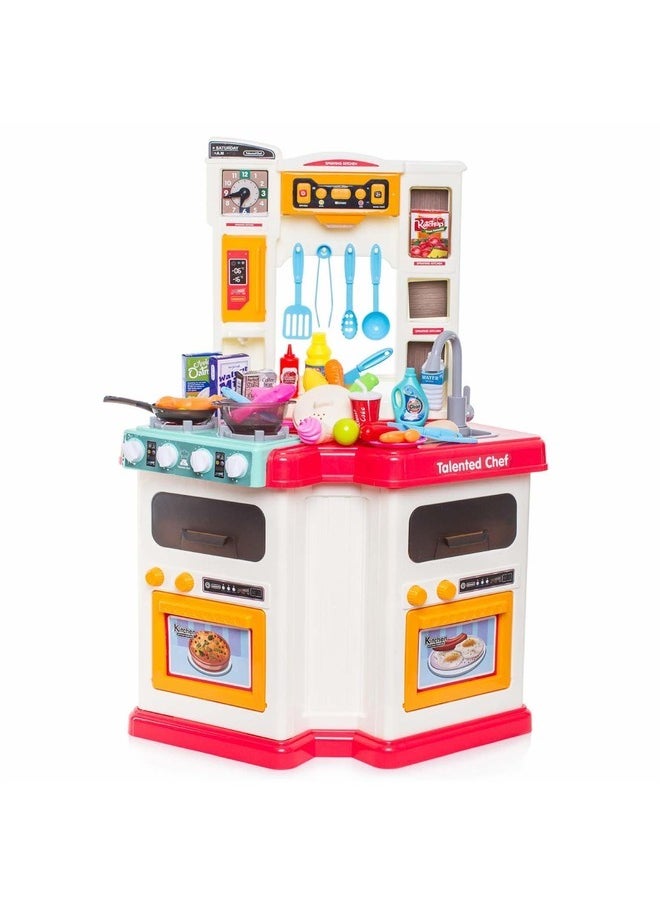 Toy Box - Talented Chef Pretend Beautiful Kitchen Play Set 67pcs Toy With Light And Sound - Image 1