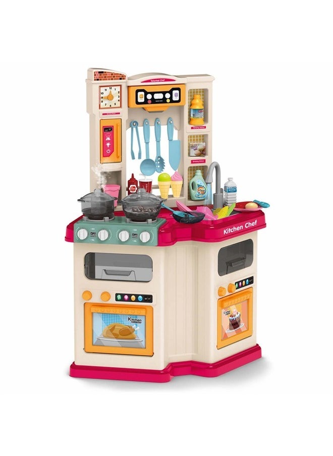 Toy Box - Talented Chef Pretend Beautiful Kitchen Play Set 67pcs Toy With Light And Sound - Image 1