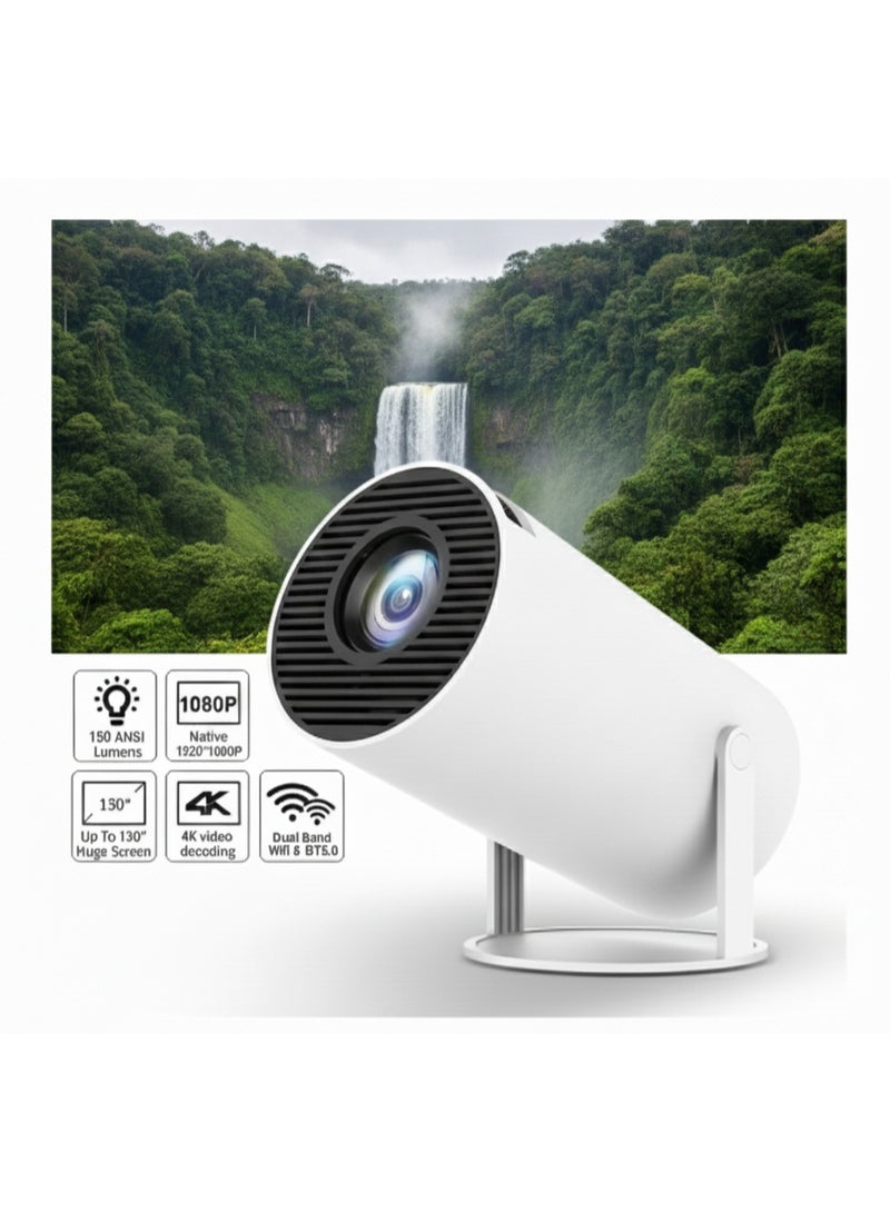 HY300 Smart Mini Projector | Android 11 | Auto Keystone | 2.4/5G WiFi & Bluetooth 5.0 | 1080P & 4K Projector | 130″ Home Theater Portable Projector - Image 2