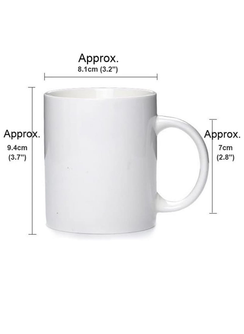 Story Of Candle - Ceramic mug printed with the design “The Kingdom’s Slogan: Good is a palm tree and evil is two swords” in white color - Image 1