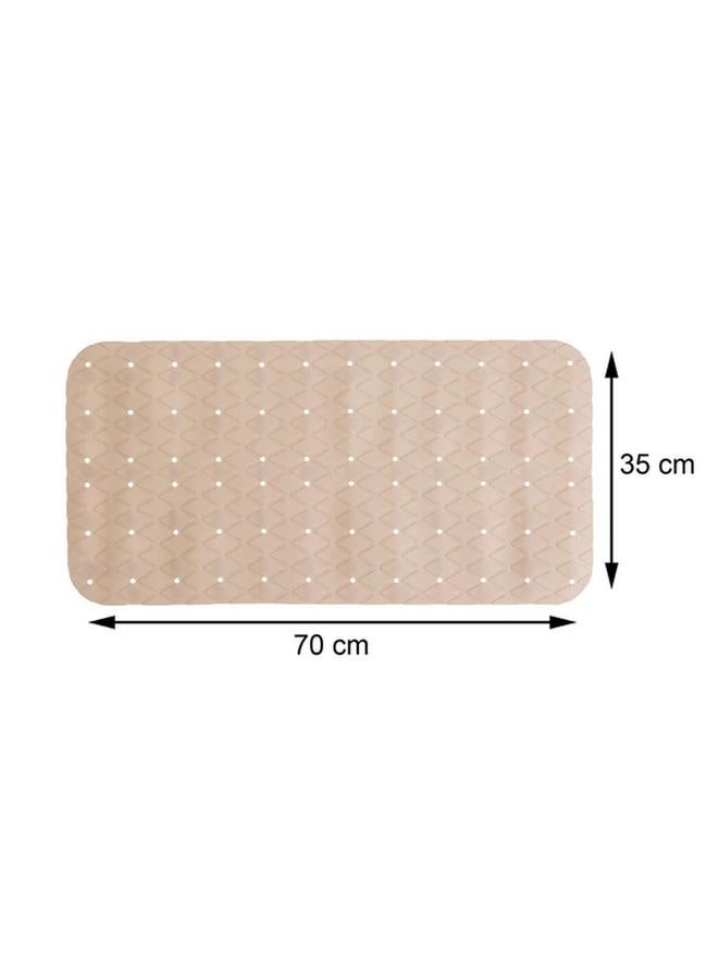حامل ماكينة تحضير سجادة أرضية حوض استحمام بلاستيكية متينة مانعة للانزلاق، لون بيج، 70 × 35 سم، 160833O - Image 3