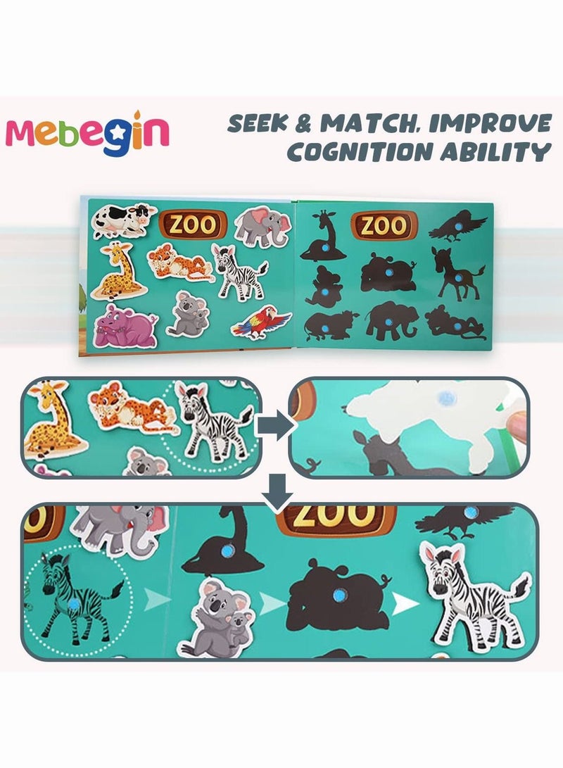 MEBEGIN Montessori Toys for Toddlers Busy Book for Kids Preschool Activity Binder Quiet Book 4 Pcs Set Early Educational Learning Book for Boys & Girls Develops Fine Motor Skills - Image 3