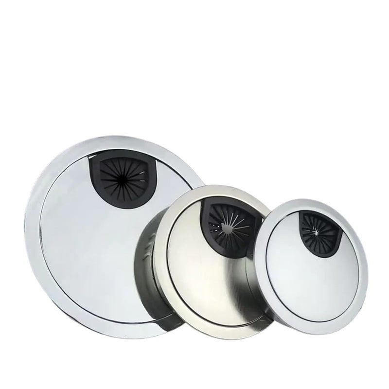 Gold Bronze 53mm Zinc Alloy Desk Grommet 10 Pcs Cable Hole Cover for Cable Management - Image 1