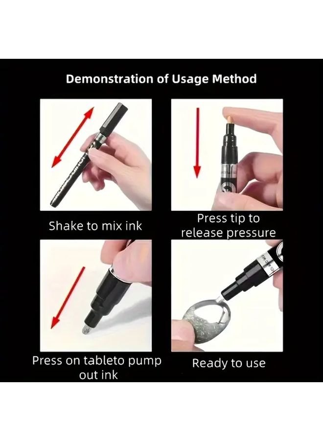 علامات المرآة الذهبية ذات الأطراف المعدنية لفن السيراميك والزجاج والكتابة الزخرفية - Image 4