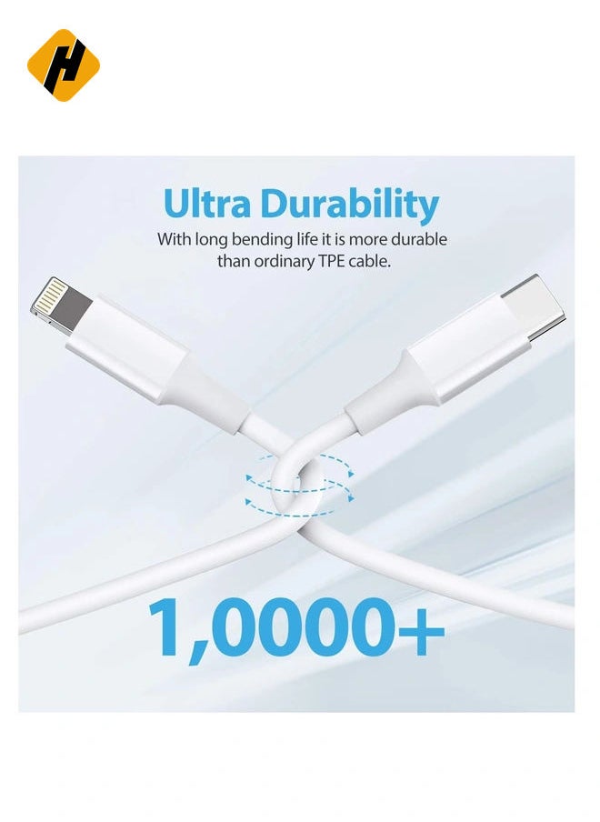 HuHa - USB C to Lightning Cable 2Pack 3FT [Apple MFi Certified] iPhone 11 Lightning to USB-C Fast Charging Cable Compatible iPhone 12 11/11 Pro/11 Pro Max/X/XS/XR/XS Max/8/8 Plus, Supports Power Delivery - Image 1