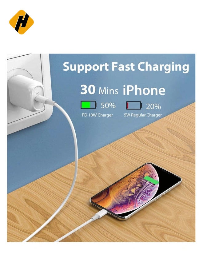 HuHa - USB C to Lightning Cable 2Pack 3FT [Apple MFi Certified] iPhone 11 Lightning to USB-C Fast Charging Cable Compatible iPhone 12 11/11 Pro/11 Pro Max/X/XS/XR/XS Max/8/8 Plus, Supports Power Delivery - Image 1