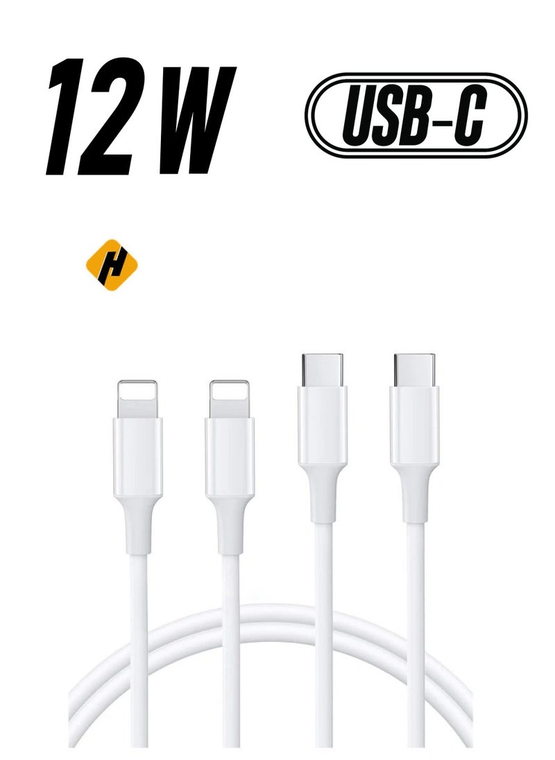 HuHa - USB C to Lightning Cable 2Pack 3FT [Apple MFi Certified] iPhone 11 Lightning to USB-C Fast Charging Cable Compatible iPhone 12 11/11 Pro/11 Pro Max/X/XS/XR/XS Max/8/8 Plus, Supports Power Delivery - Image 1