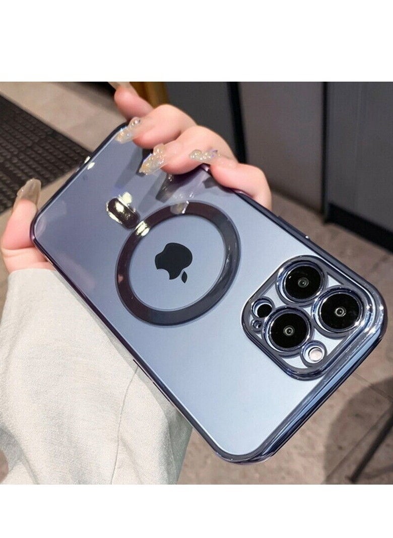 إيف حافظة لهاتف آيفون 14 برو ماكس، حافظة شفافة نحيفة، غطاء مغناطيسي MagSafe - Image 3