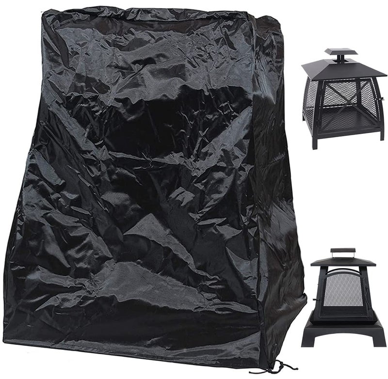 U Care UCARE Outdoor Steel Patio Fireplace Cover Waterproof 420D Oxford Square Hexagon Pagoda Fire Pit Fireplace Dust Covers with Drawstring - Image 2