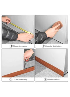 bullga Door Bottom Protective Seal Strip Insulating Wind, Dust, Noise, Weather Factors, and Heat Blocking, 100cm Length Seal Strip Suitable for Doors Inside and Outside, Brown  - Image 5