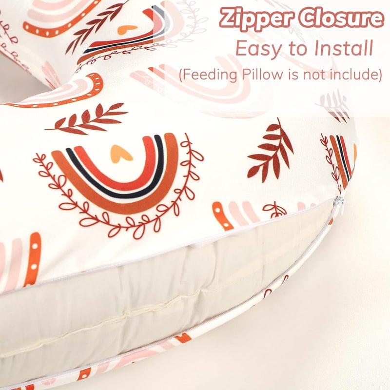 Pea Pod Nursing Pillow Cover - Rainbow Design - Image 3