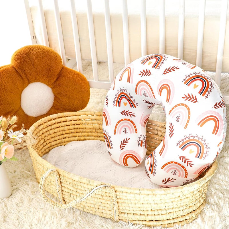 Pea Pod Nursing Pillow Cover - Rainbow Design - Image 5
