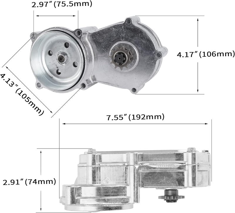MTATCN Qiufadong Heavy Duty Transmission Gear Reduction Box Clutch for 47cc 49cc 2-Stroke Pocket Mini Bike - Image 2