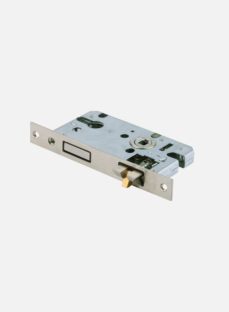 Premium Anti-Rust SS304 Stainless Steel Mortise Lockbody 58x50mm – Small Rectangle End, 5-Year Warranty, Heavy-Duty Secure Door Lock for Residential & Commercial Use (Satin Nickel)