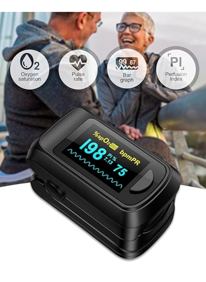 جهاز قياس الأكسجين ونبض القلب بالاصبع – محمول ودقيق – لمتابعة صحتك اليومية - Image 2