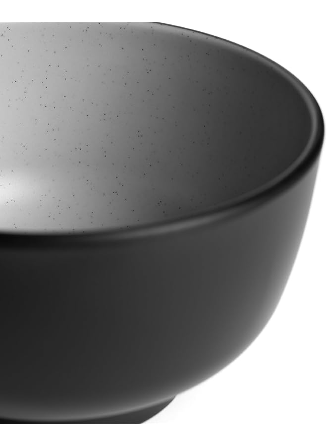 Master Gold Premium Melamine 6 Bowls "Bowl" Perfect For Serving Soup, Soup, Noodles And Corn Flakes | Durable, Shatterproof, Dishwasher & Microwave Safe | Serving Bowl (Grey | Black, 12.5Cm) - Image 2