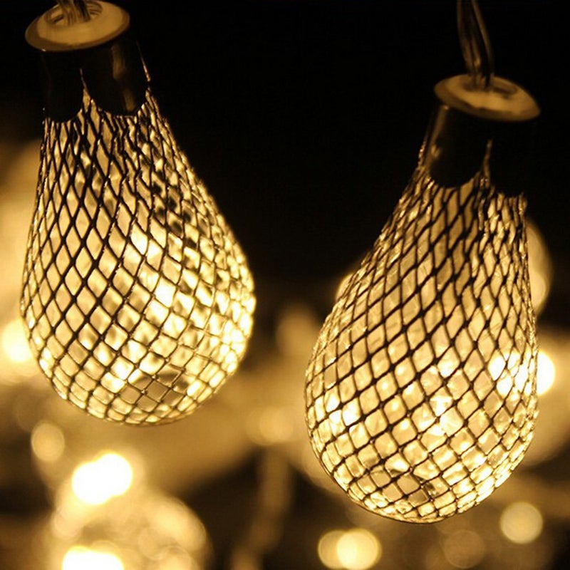 MIRADH 14 Bulb Shape Led Lantern 16ft Long Lantern Fairy Lights Diwali Christmas String Lights Outdoor Decorative Lights for GardenHomePartyBedroom Warm White Bulb Shape - Image 2