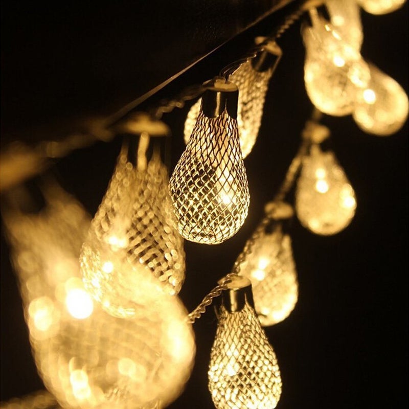 MIRADH 14 Bulb Shape Led Lantern 16ft Long Lantern Fairy Lights Diwali Christmas String Lights Outdoor Decorative Lights for GardenHomePartyBedroom Warm White Bulb Shape - Image 3