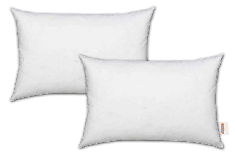Ship Smart Non Woven Vaccum Packed Fiber Rectangular Cushion Pillow Inserts or Fillers for Sofa & Bed - Pack of 2, 12" X 18" (White, SsNwn_Plw21218Flr0001) - Image 1